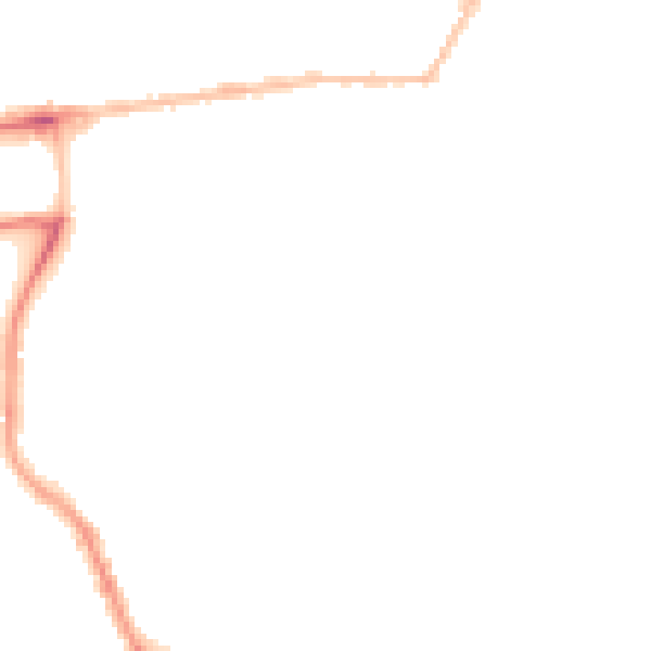 Night-time road noise heatmap for PL1 4QG