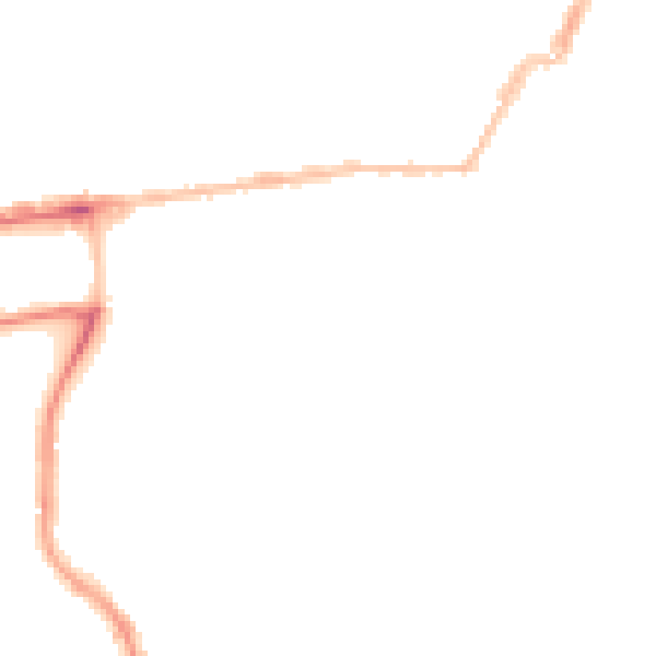 Night-time road noise heatmap for PL1 4QS