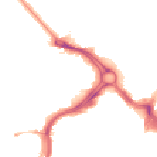 Night-time road noise heatmap for PL1 5DP