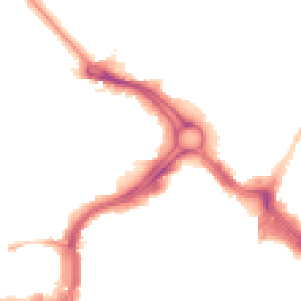 Night-time road noise heatmap for PL1 5DS