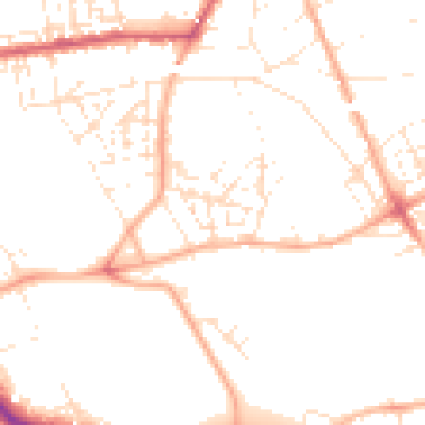 Daytime road noise heatmap for PL1 5RT