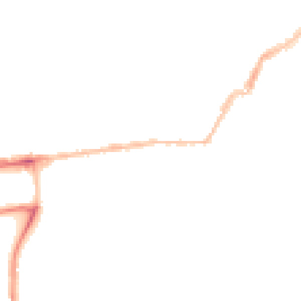 Night-time road noise heatmap for PL2 1AB