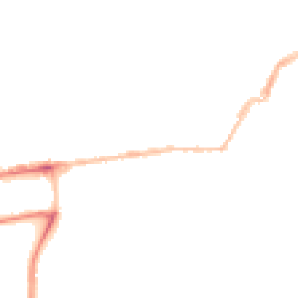 Night-time road noise heatmap for PL2 1AF
