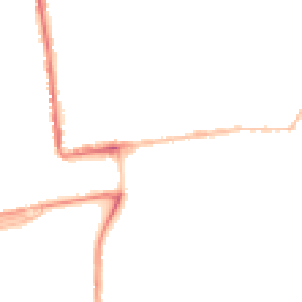 Night-time road noise heatmap for PL2 1AH