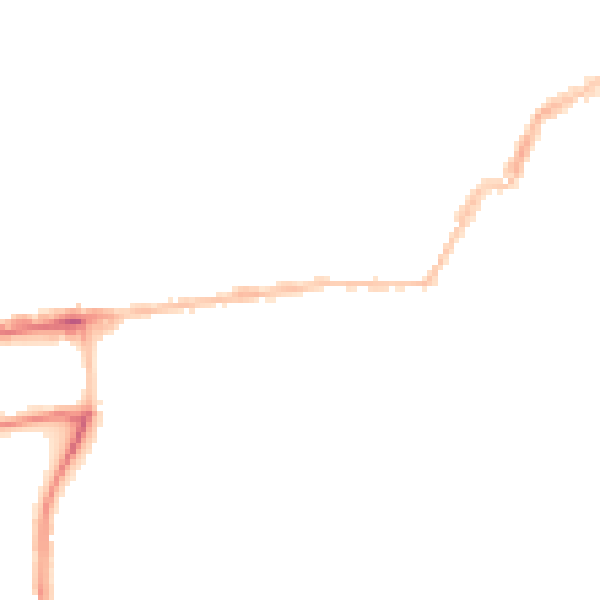 Night-time road noise heatmap for PL2 1AN