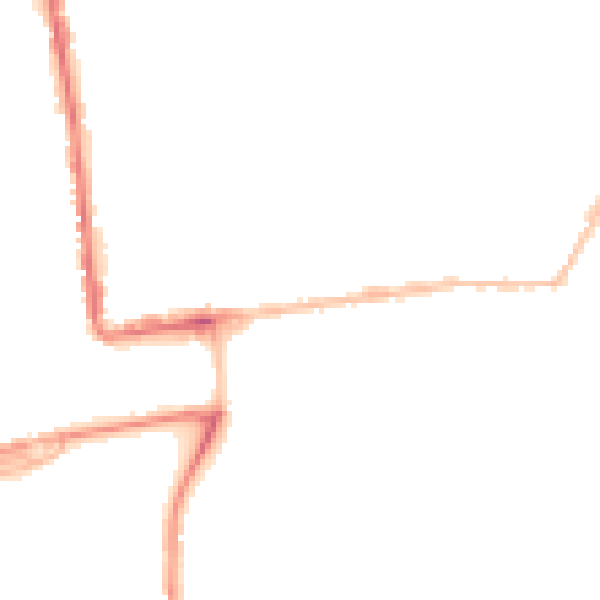 Night-time road noise heatmap for PL2 1AQ