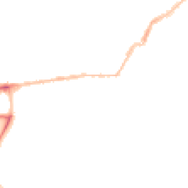 Night-time road noise heatmap for PL2 1AU