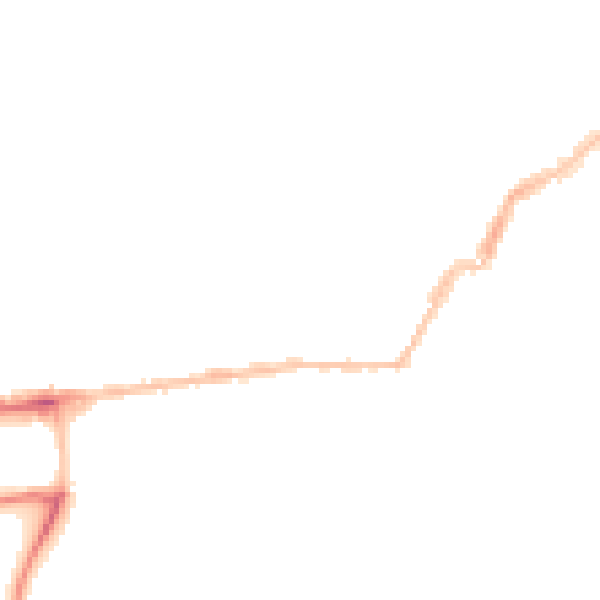 Night-time road noise heatmap for PL2 1AX