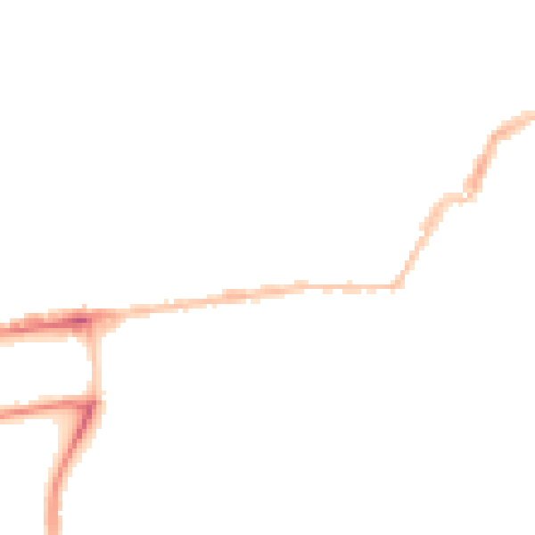 Night-time road noise heatmap for PL2 1AZ