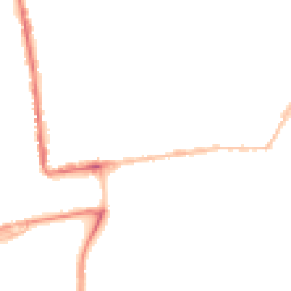Night-time road noise heatmap for PL2 1BB