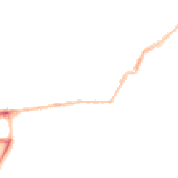 Night-time road noise heatmap for PL2 1BP