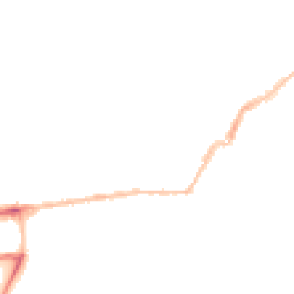Night-time road noise heatmap for PL2 1BR