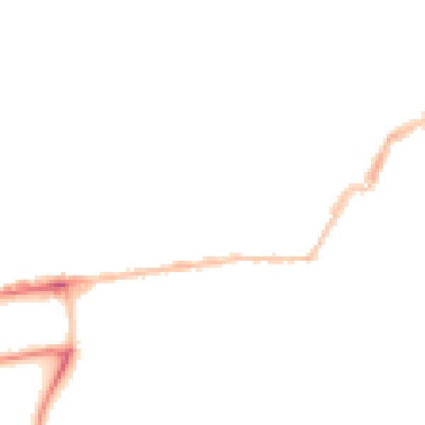 Night-time road noise heatmap for PL2 1BT