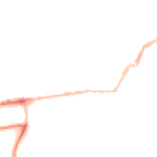Night-time road noise heatmap for PL2 1BU