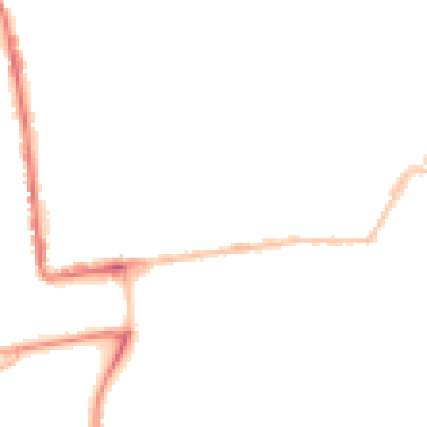 Night-time road noise heatmap for PL2 1BY
