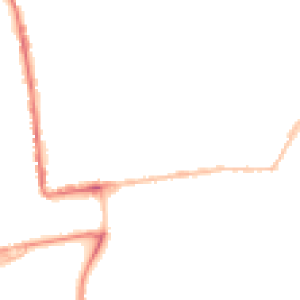 Night-time road noise heatmap for PL2 1BZ
