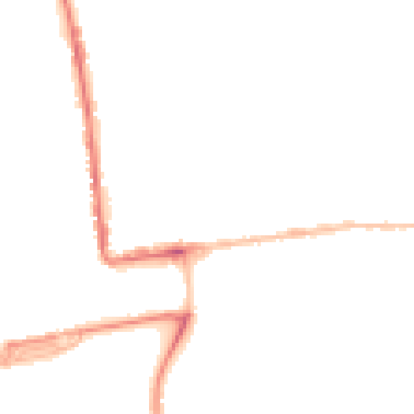 Night-time road noise heatmap for PL2 1DA