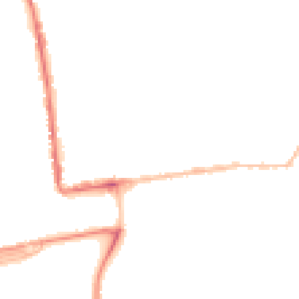 Night-time road noise heatmap for PL2 1DB