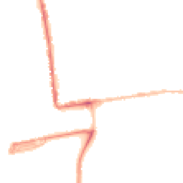 Night-time road noise heatmap for PL2 1DD