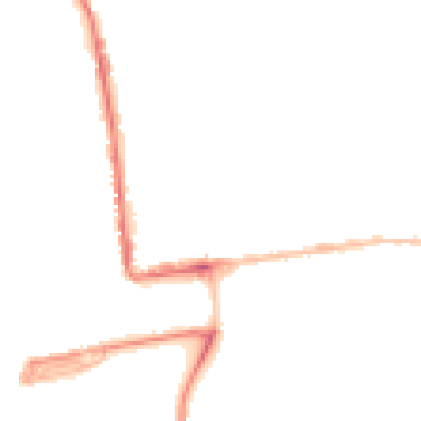 Night-time road noise heatmap for PL2 1DE