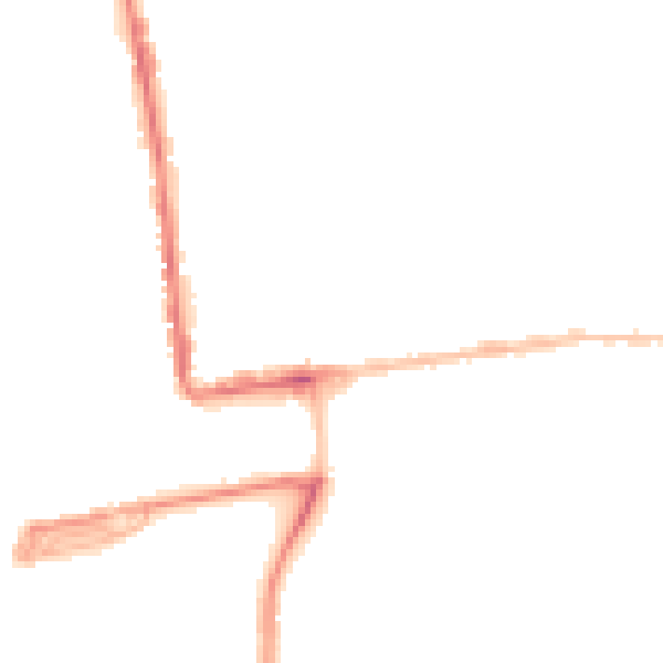 Night-time road noise heatmap for PL2 1DF