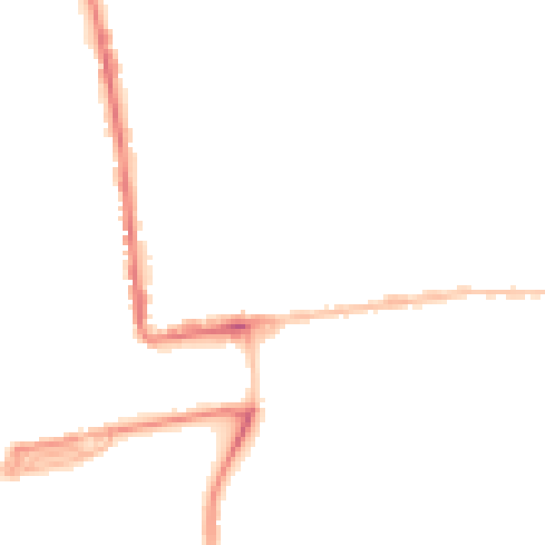 Night-time road noise heatmap for PL2 1DG