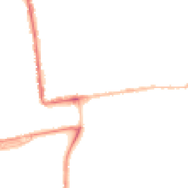 Night-time road noise heatmap for PL2 1DN