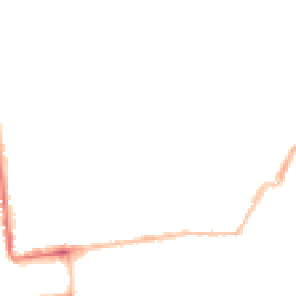 Night-time road noise heatmap for PL2 1DR