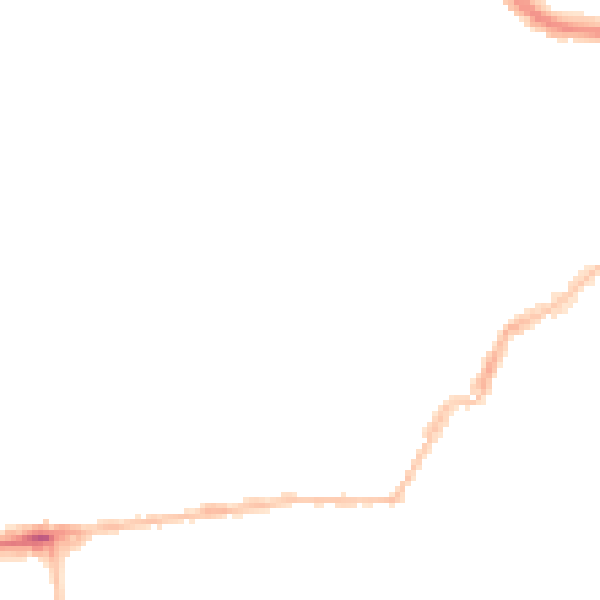 Night-time road noise heatmap for PL2 1DS