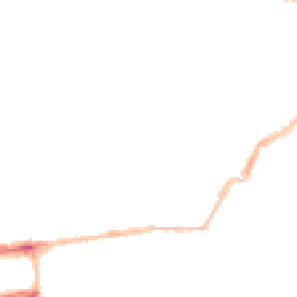 Night-time road noise heatmap for PL2 1DX
