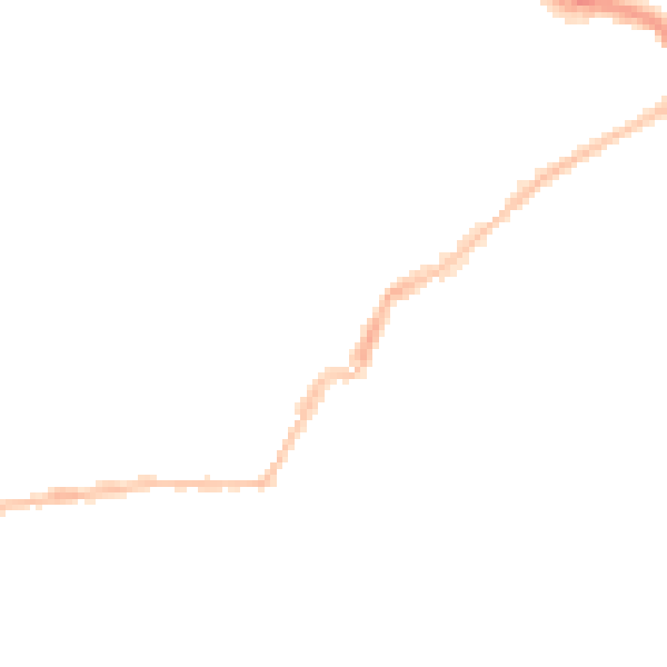 Night-time road noise heatmap for PL2 1EP