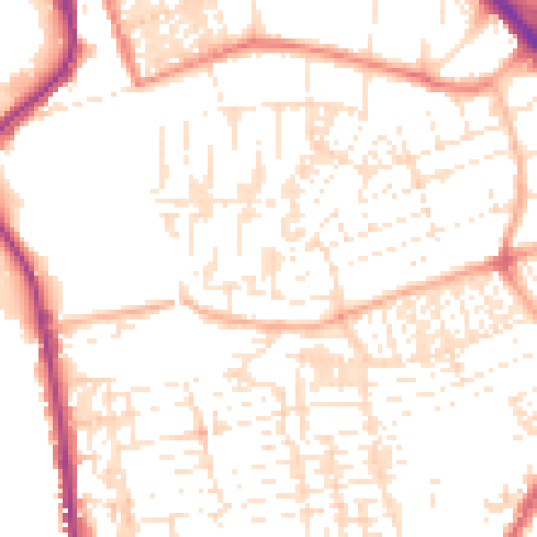 Daytime road noise heatmap for PL2 1LT