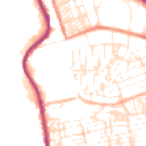 Daytime road noise heatmap for PL2 1NE