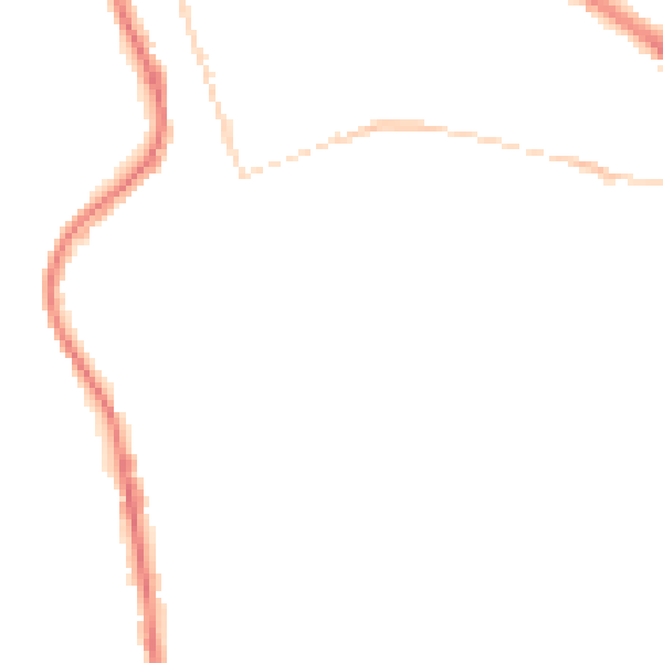 Night-time road noise heatmap for PL2 1NG