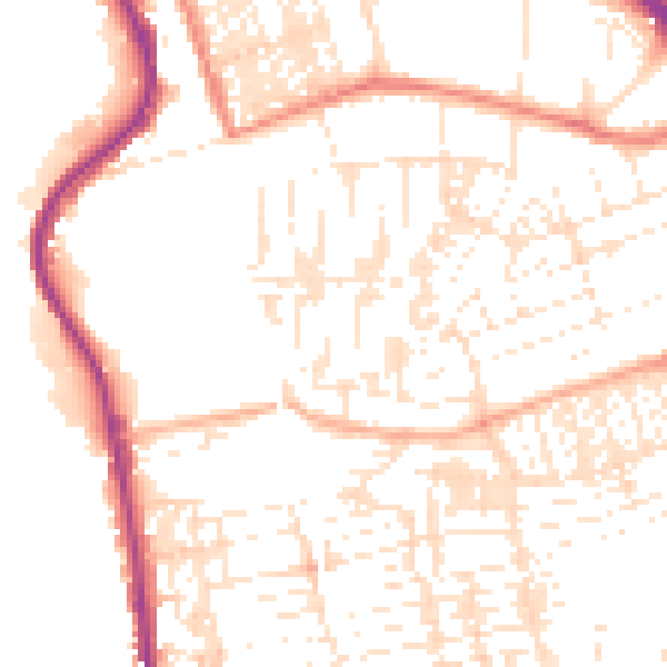 Daytime road noise heatmap for PL2 1NY