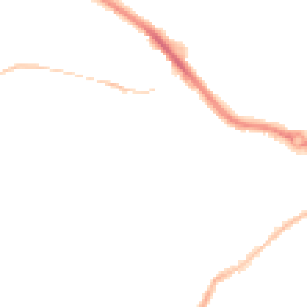 Night-time road noise heatmap for PL2 1PR