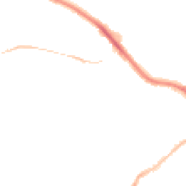 Night-time road noise heatmap for PL2 1PU