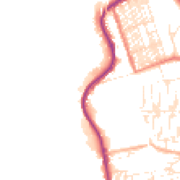 Daytime road noise heatmap for PL2 1QS