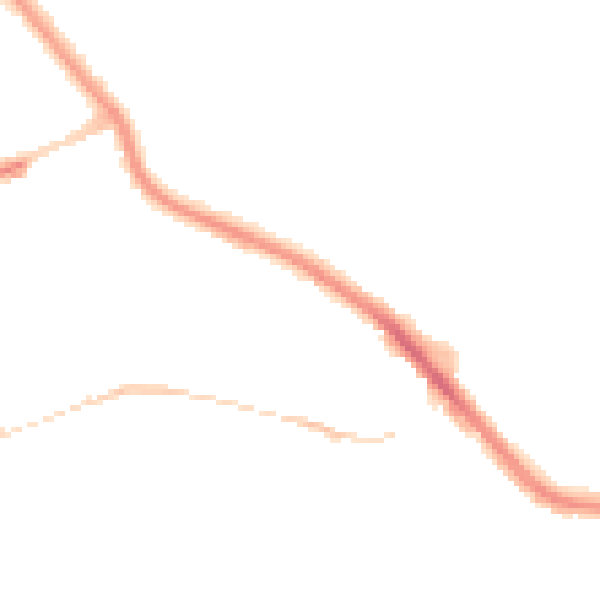 Night-time road noise heatmap for PL2 2AU