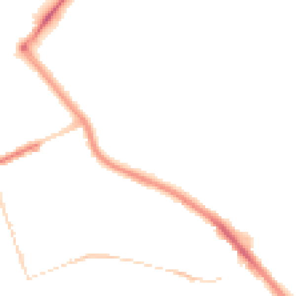 Night-time road noise heatmap for PL2 2BW