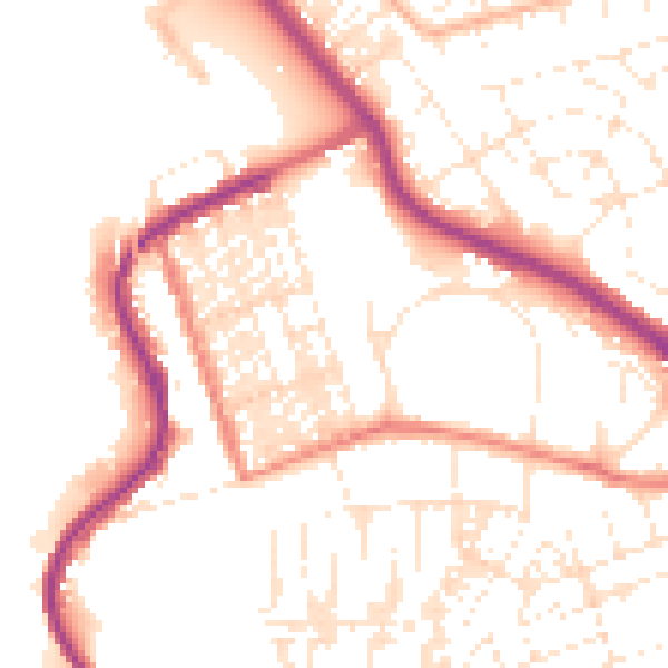 Daytime road noise heatmap for PL2 2DL