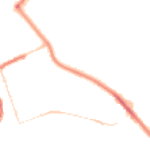 Night-time road noise heatmap for PL2 2DY