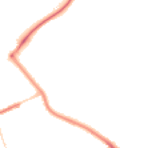 Night-time road noise heatmap for PL2 2ES