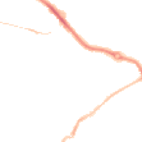Night-time road noise heatmap for PL2 3AF