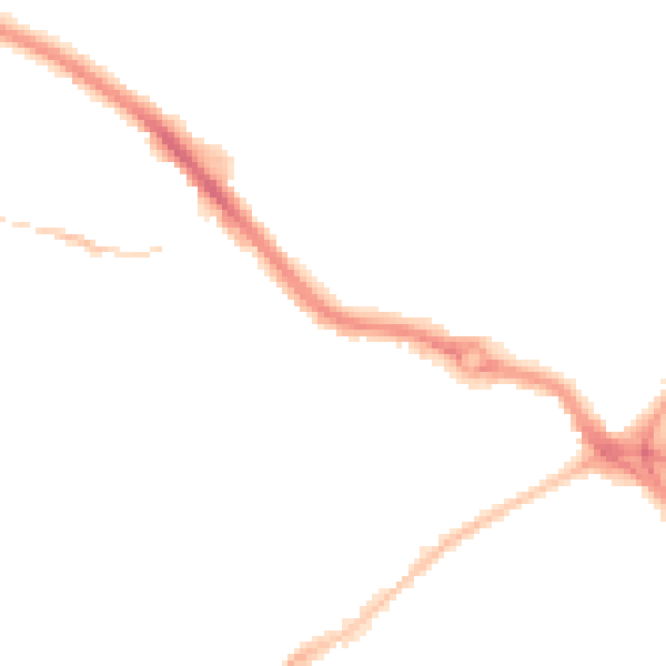 Night-time road noise heatmap for PL2 3BL