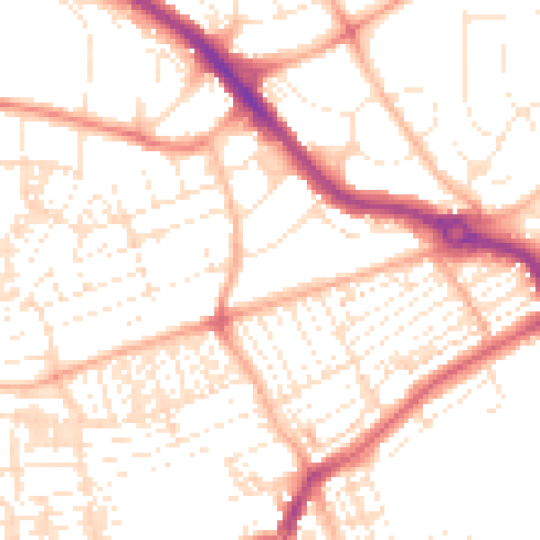Daytime road noise heatmap for PL2 3DB