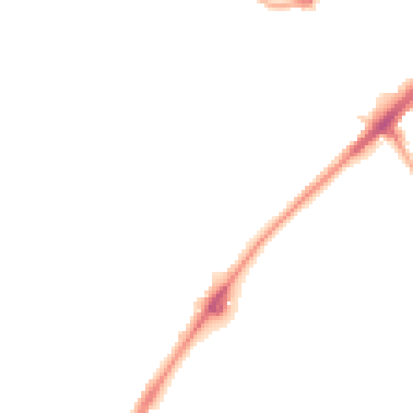 Night-time road noise heatmap for PL2 3DH