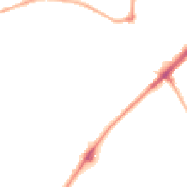 Night-time road noise heatmap for PL2 3LQ