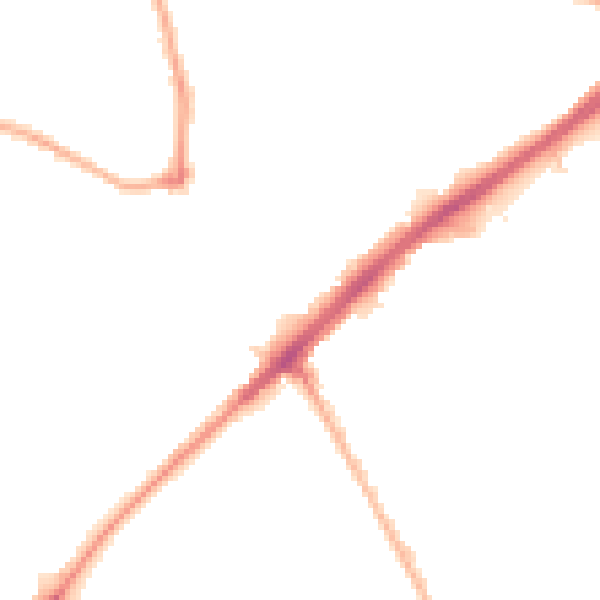 Night-time road noise heatmap for PL2 3PJ