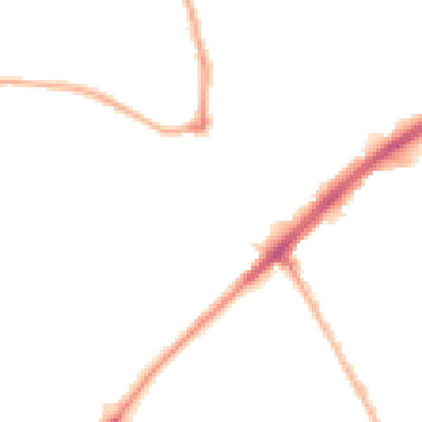 Night-time road noise heatmap for PL2 3PZ